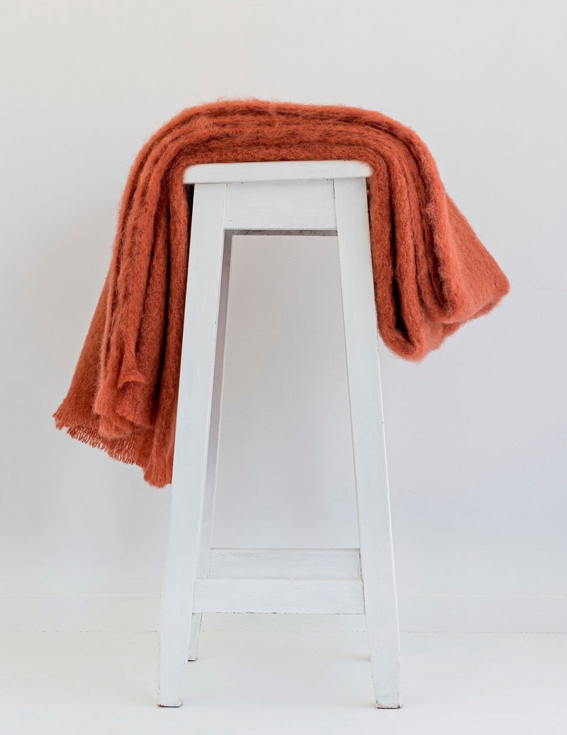 Mohair Throw - Pumpkin