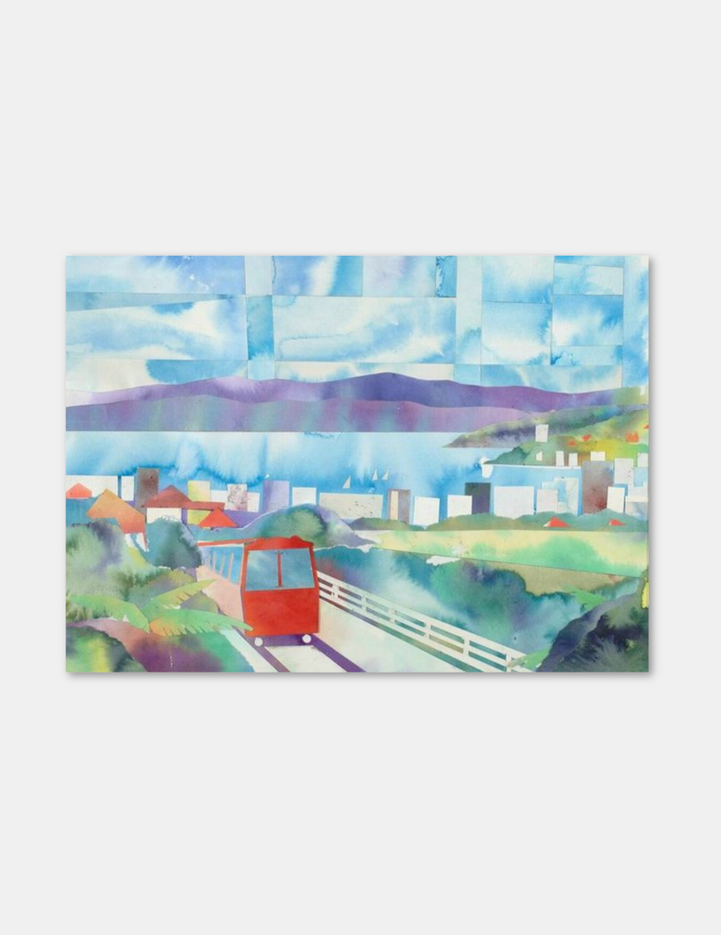 Cable Car Collage A4 Print by Alfred Memelink