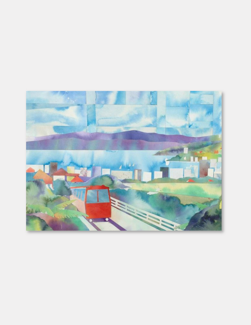 Cable Car Collage Card by Alfred Memelink