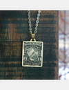 Aoraki Mt Cook Vintage Stamp Necklace