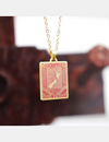 Aotearoa Map Vintage Stamp Necklace