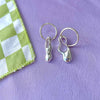 Blobby Earrings - Silver pair