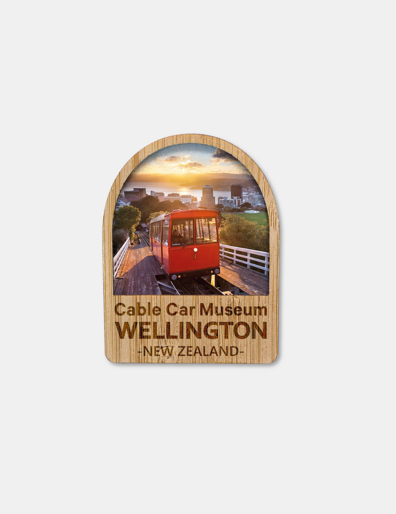 Cable Car Sunrise Bamboo Arch Magnet