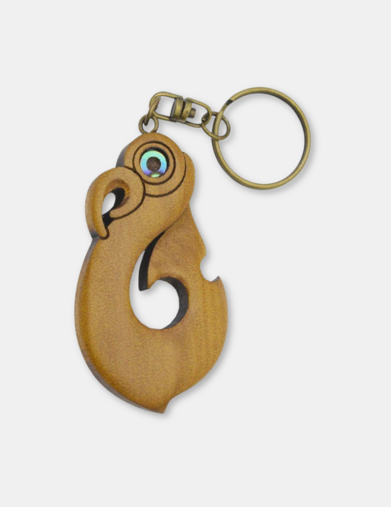 Carved Matau Keychain