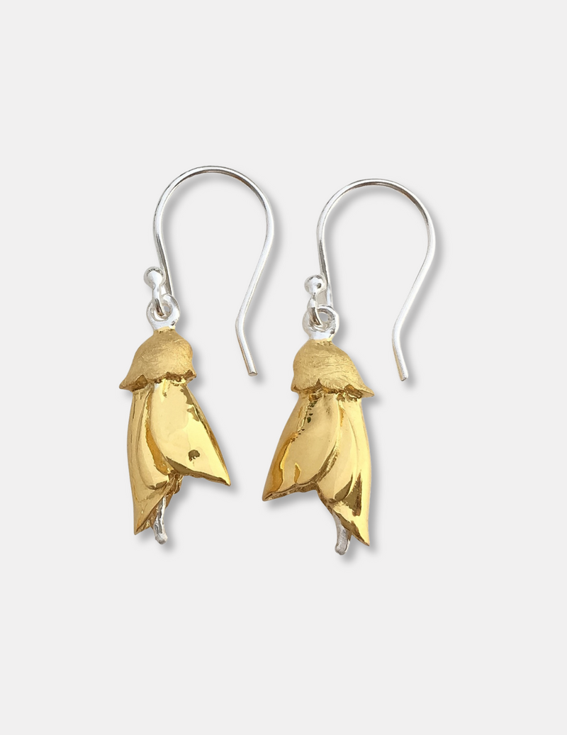 Gold Plated Kowhai Earrings