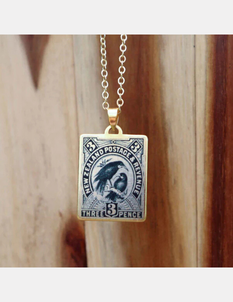 Huia Vintage Stamp Necklace