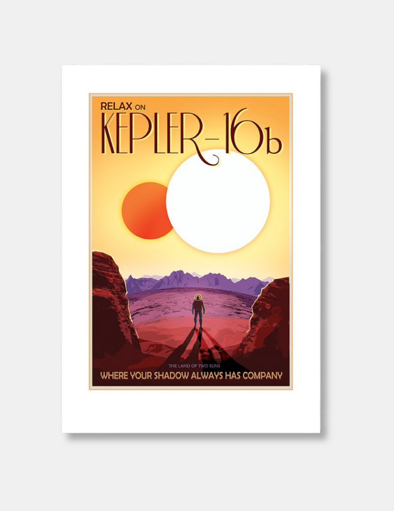 NASA Kepler 16b Travel Print A4