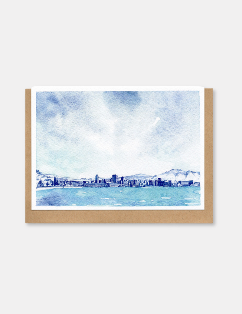 Wellington Harbour Card by Hannah Webster