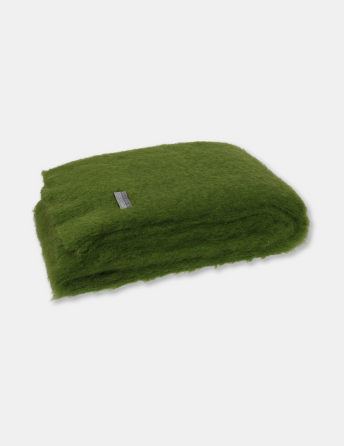 Mohair Throw - Lime Green