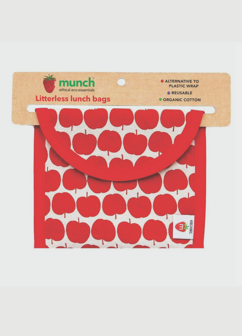 Litterless Lunch Bag - Red Apples