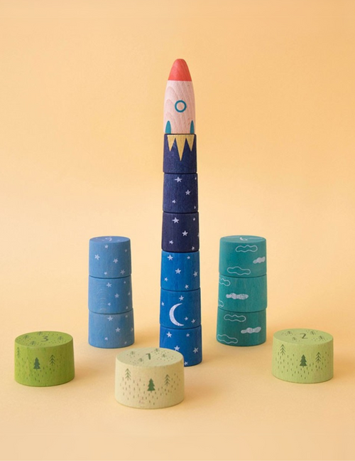 Up To The Stars - Wooden Stacking Toy