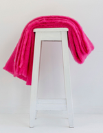 Mohair Throw - Hot Pink