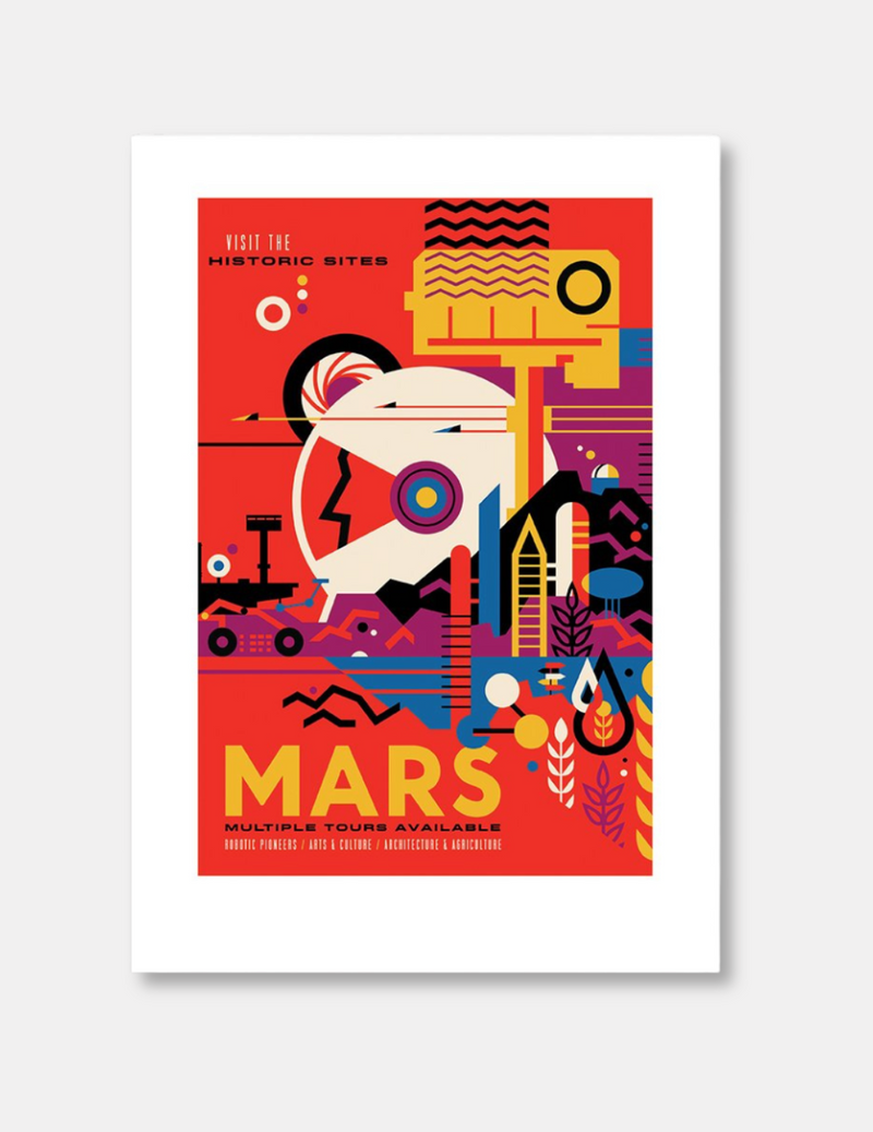 NASA Mars Travel Print A4