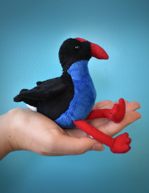 Mini Pukeko Soft Toy and Finger Puppet