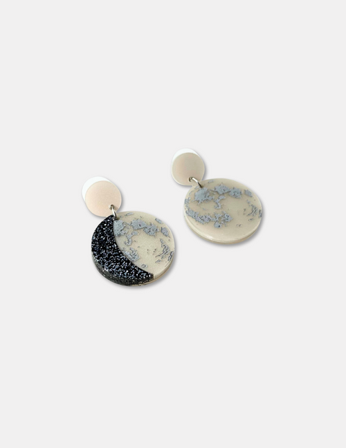 Acrylic Moon Phase Earrings