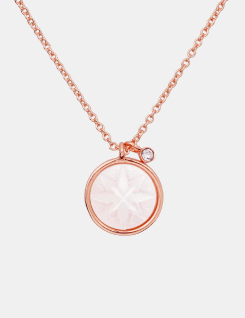 Matariki Star Necklace - Rose Gold with Mother of Pearl