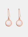 Matariki Star Earrings - Rose Gold with Mother of Pearl