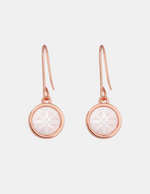 Matariki Star Earrings - Rose Gold with Mother of Pearl