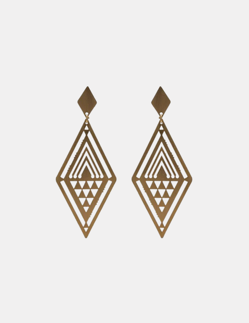 Ngā Uara 'Tino Rangatiratanga' Earrings - Gold