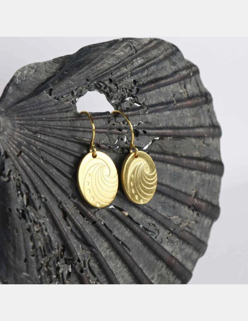 Paua Gold Earrings