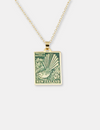 Piwakawaka Vintage Stamp Necklace