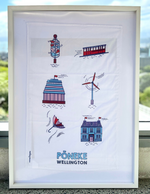 Poneke Icons Tea towel - Icon Medley