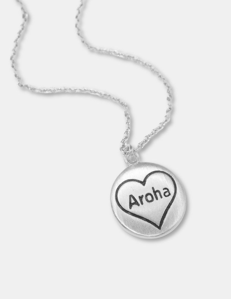 Round Silver Aroha Necklace