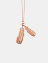 Rose Gold Huia Feather Necklace