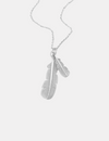 Silver Huia Feather Necklace