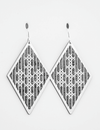 Matariki 2 Diamond Earrings - Silver