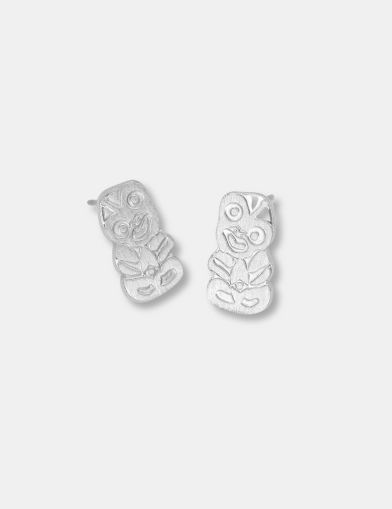 Silver Tiki Earrings