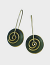 Small Gold Pounamu Spiral Drop Earrings