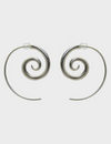 Medium Silver Spiral Earrings