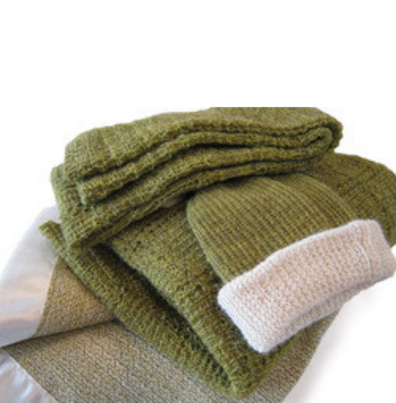 Woolen Baby Set - Moss