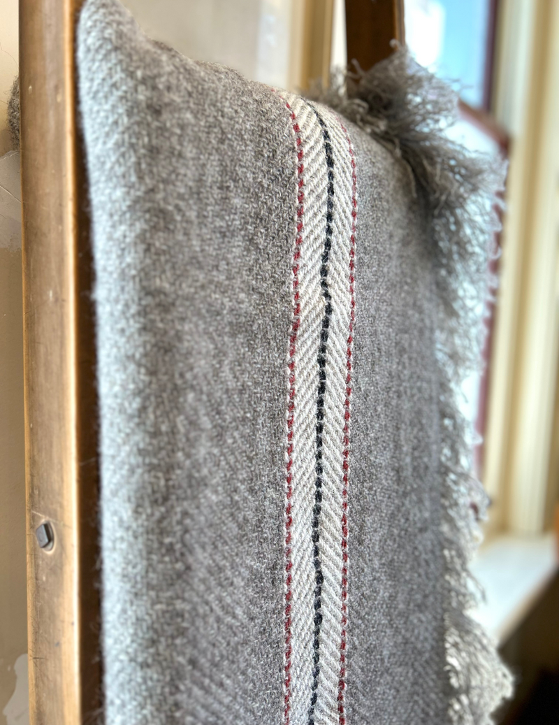 Brushed Wool Throw - Pacifica Ecru