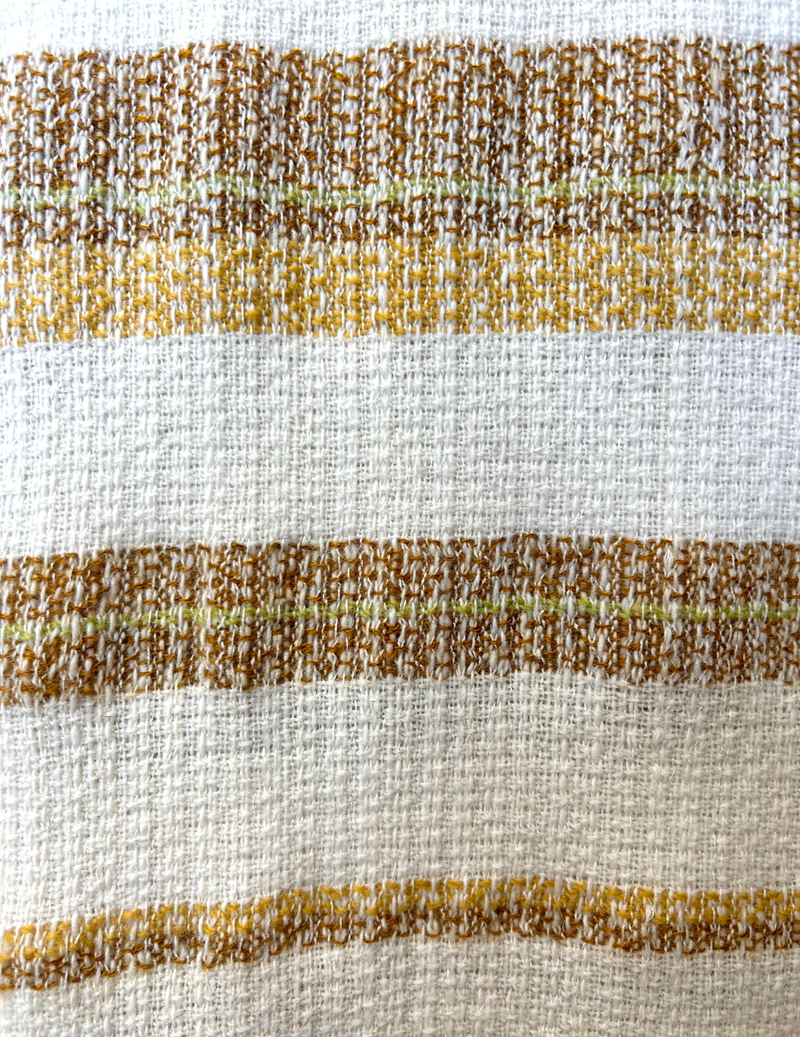 Woven Wool Alpaca Throw - Gold/Green