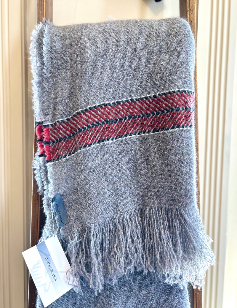 Brushed Wool Throw - Pacifica Red