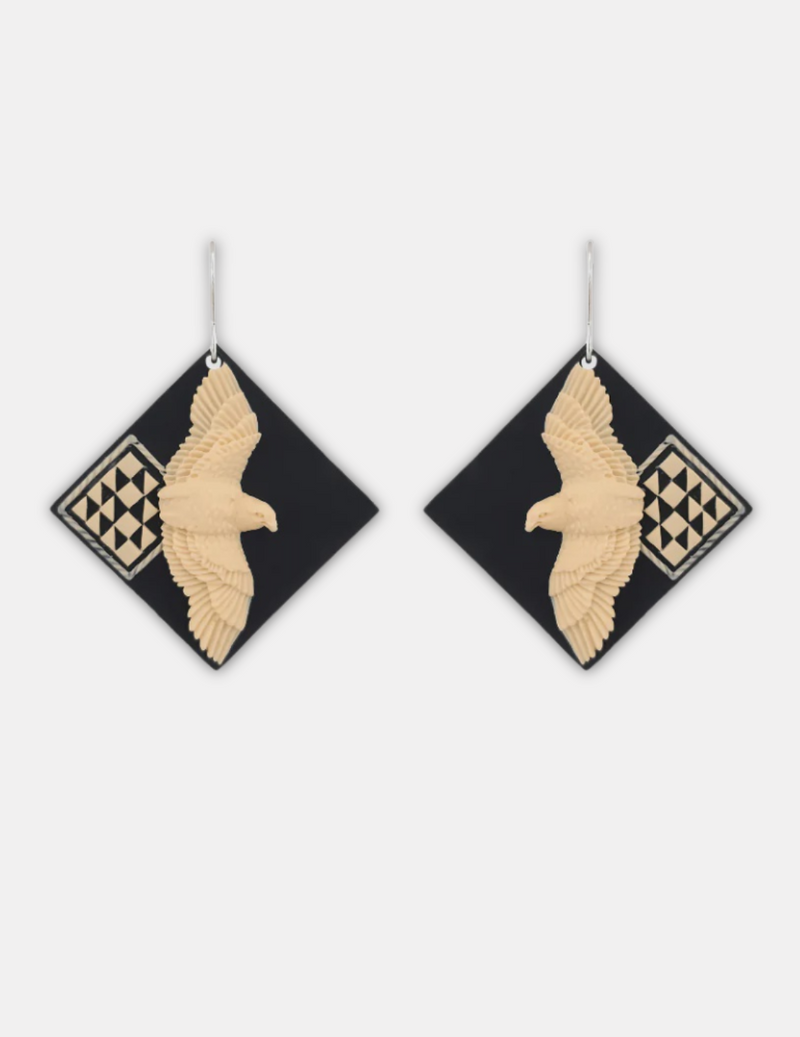 Karearea Earrings - Black