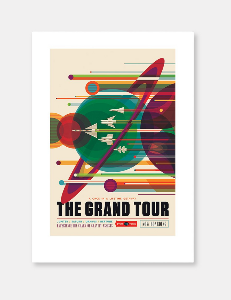 NASA The Grand Tour Travel Print A4