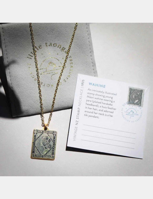 Wahine Vintage Stamp Necklace