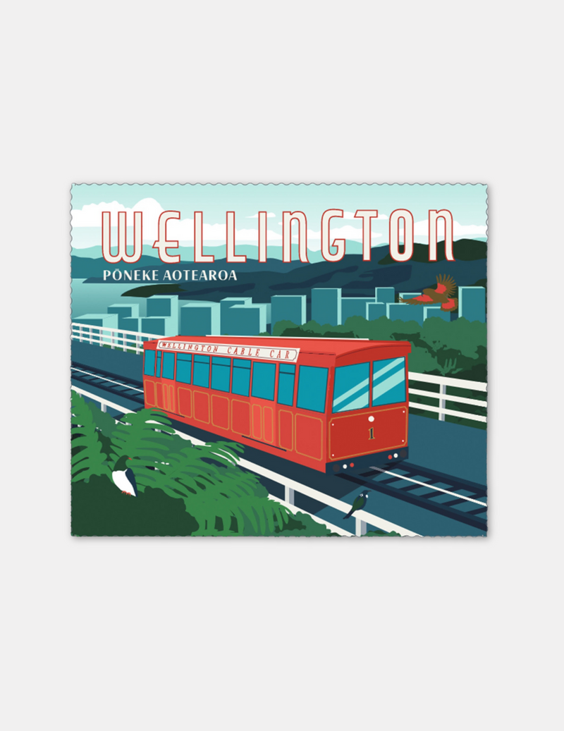 Wellington Travel Poster Lens Cloth