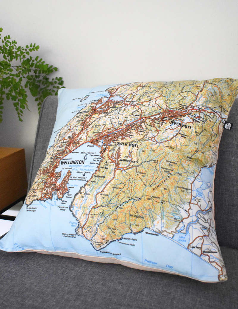 Wellington Map Cushion Cover