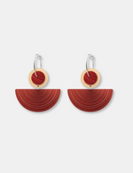 Wellington Museum Warm Medium Circle Moon Hoop  Earrings