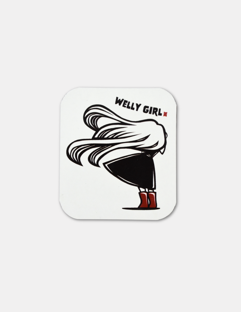 Square Welly Girl Magnet