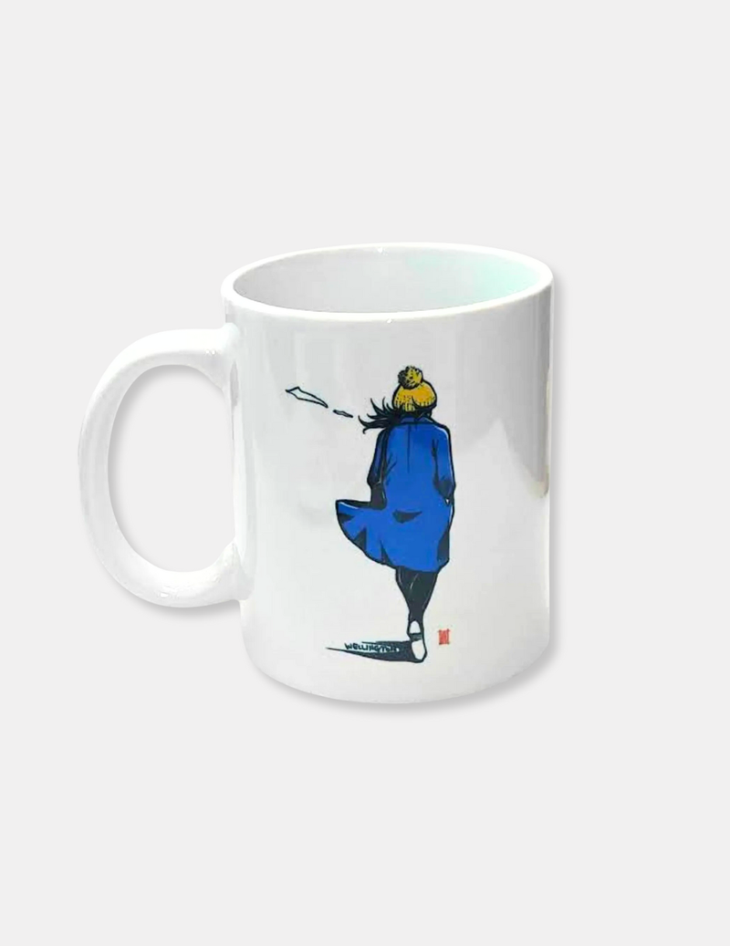 Windy Welly Girl Mug - Blue Coat