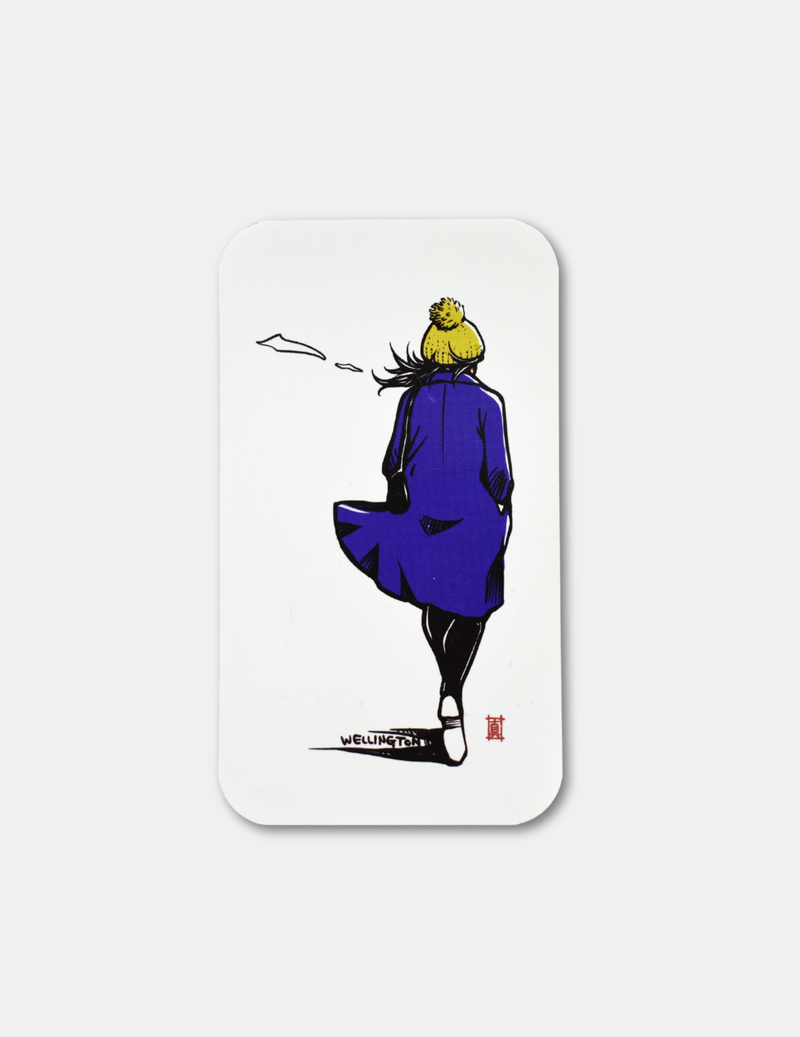 Windy Welly Magnet - Blue Coat