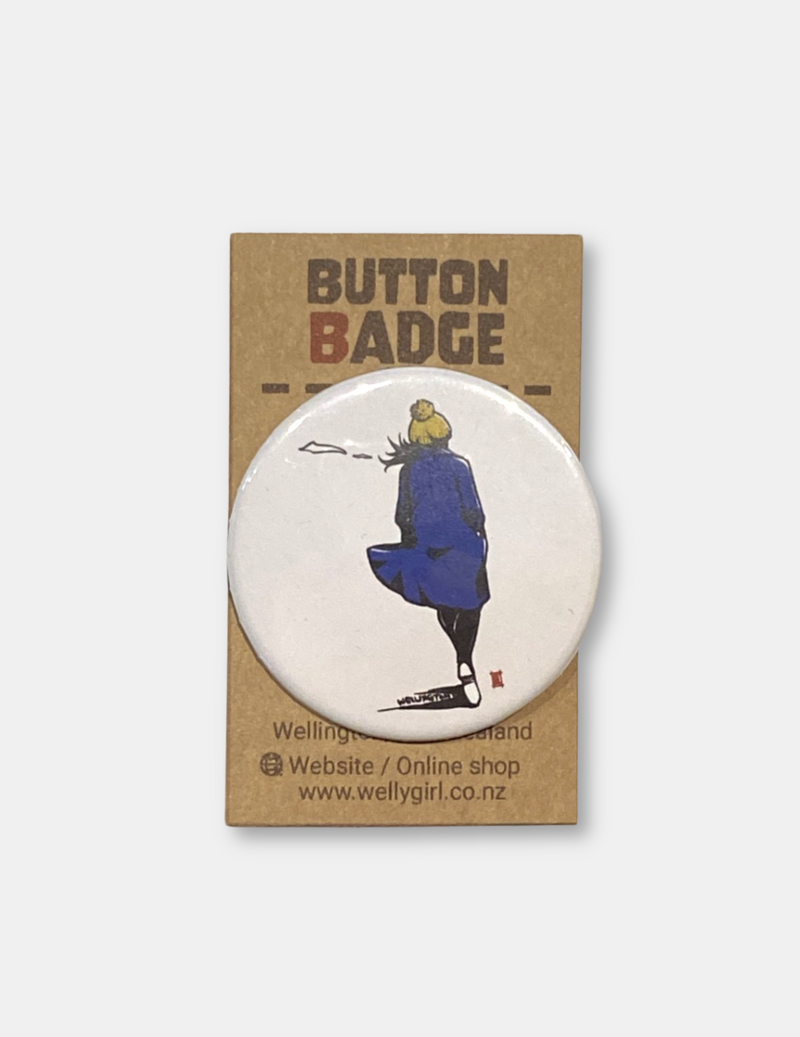 Windy Welly Girl Badge - Blue Coat