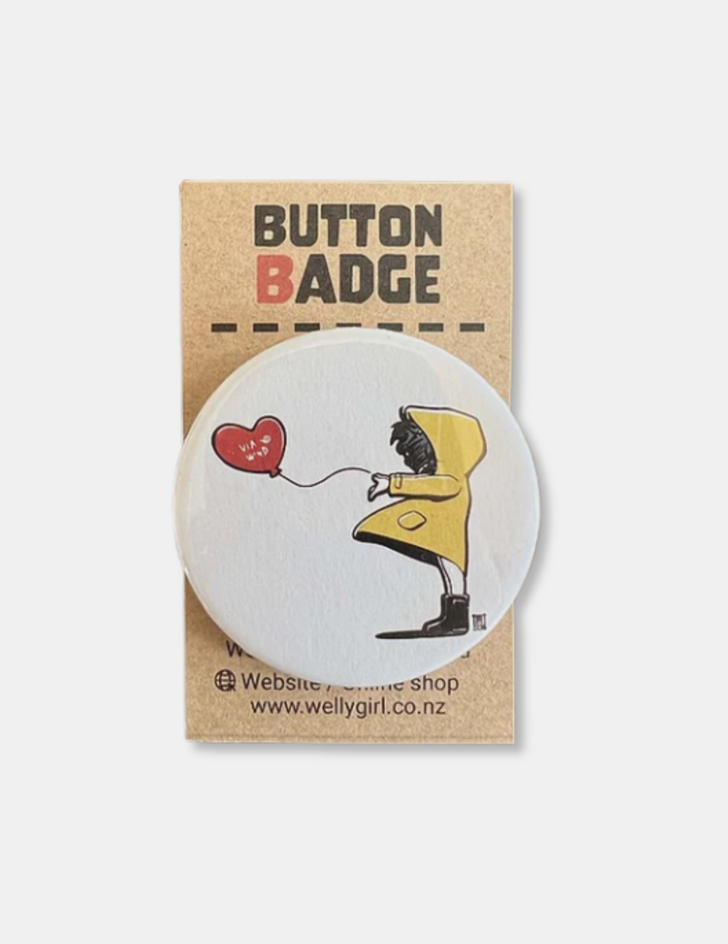 Windy Welly Girl Badge - Red Balloon