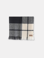 Wool Twill Throw Blanket - Block Check