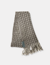 Wool Scarf - Grey Patterned